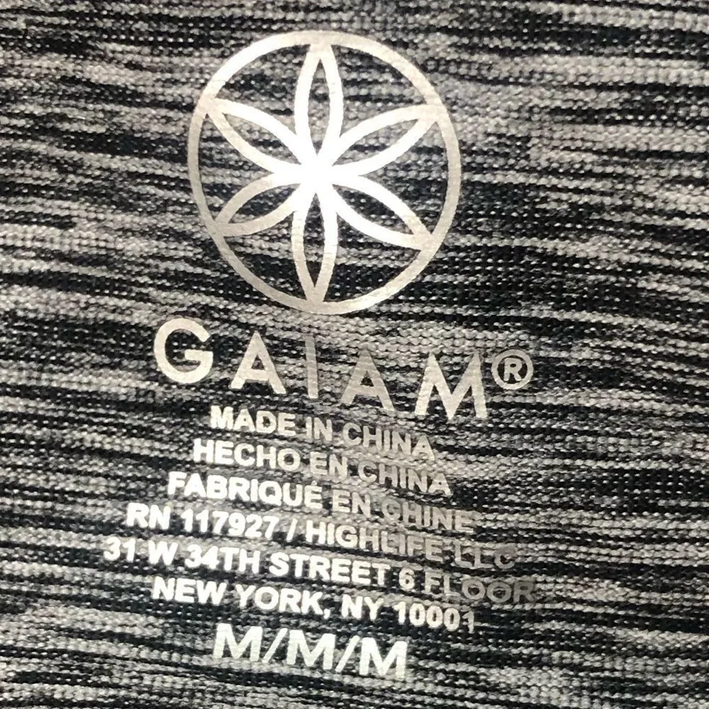 Gaiam gray capri length yoga pants leggings, size medium - Picture 5 of 10